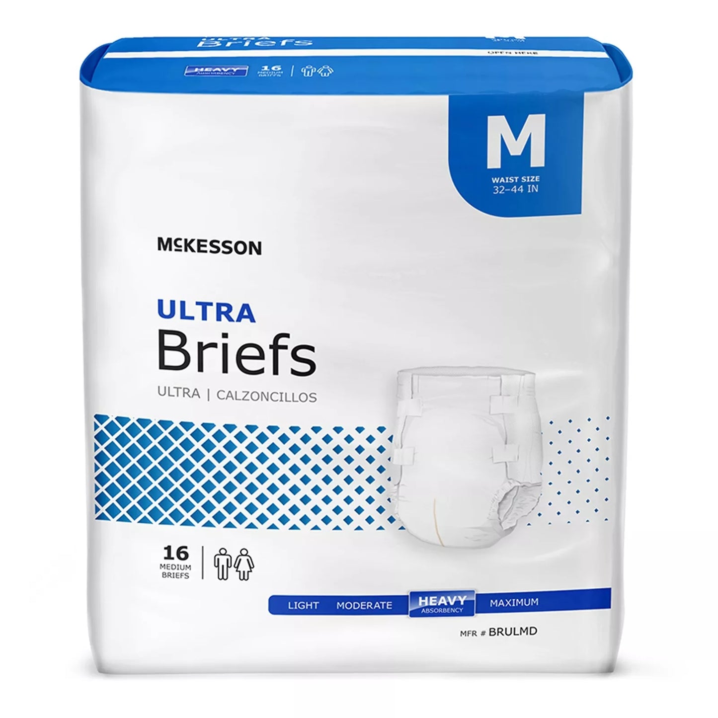 Unisex Adult Incontinence Brief Heavy Absorbency Disposable 'McKesson Ultra'