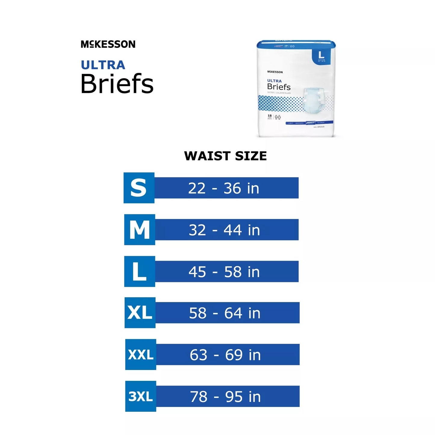 Unisex Adult Incontinence Brief Heavy Absorbency Disposable 'McKesson Ultra'
