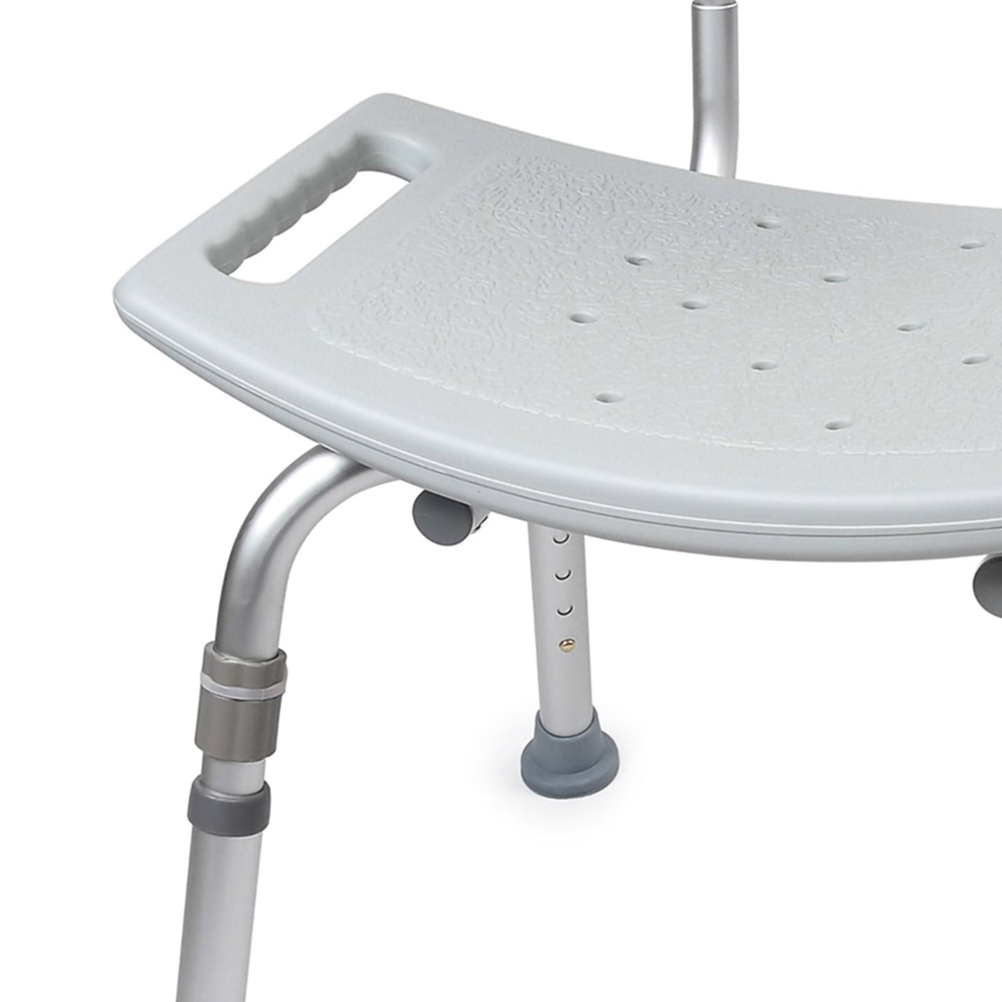 Shower Chair with Back Support – Adjustable Height, Non-Slip Feet