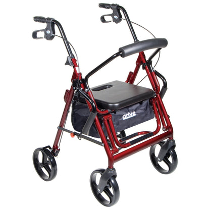 Drive Medical Duet Rollator/Transport Chair Combo – 2-in-1 Mobility Solution