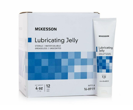 Lubricating Jelly 4 oz. Tube Sterile, McKesson brand (box of 12)